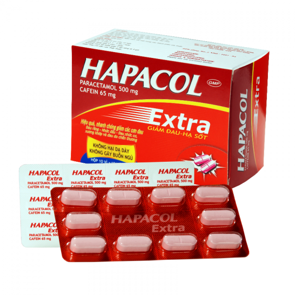 Thuốc Hapacol Extra DHG giúp giảm đau đầu, đau họng