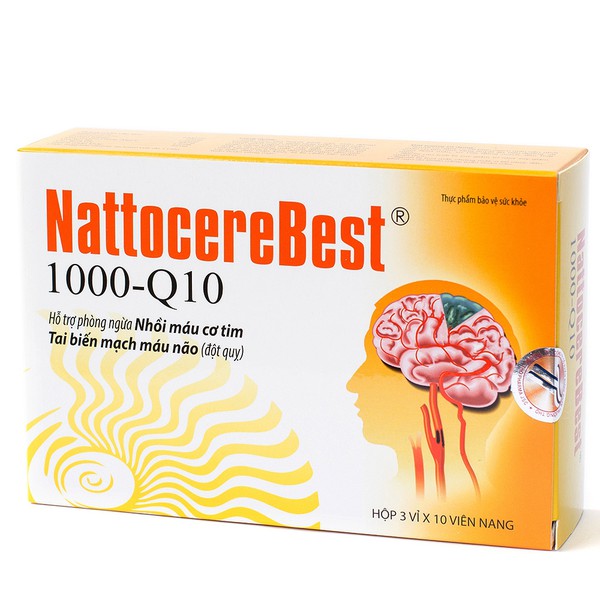 Viên uống NattocereBest 1000-Q10 Navi bổ não trợ tim (30 viên)